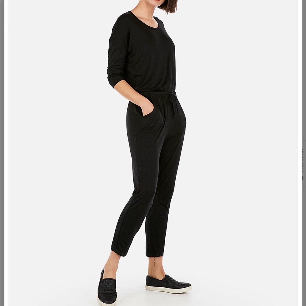 Tie waist black jumpsuit Express *NWT